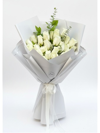 25 Beyaz Gül Tasarım Buket