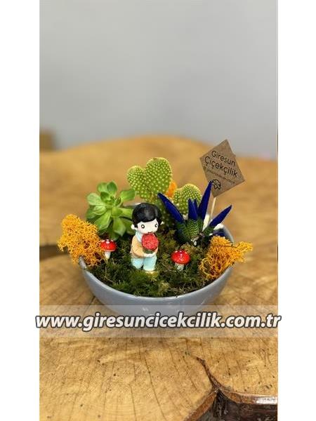 Seramikte Mini Bahçesi (Erkek Çocuk)
